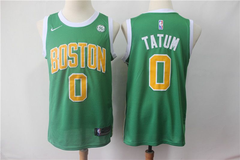 Men Boston Celtics 0 Tatum Green City Edition Game Nike NBA Jerseys